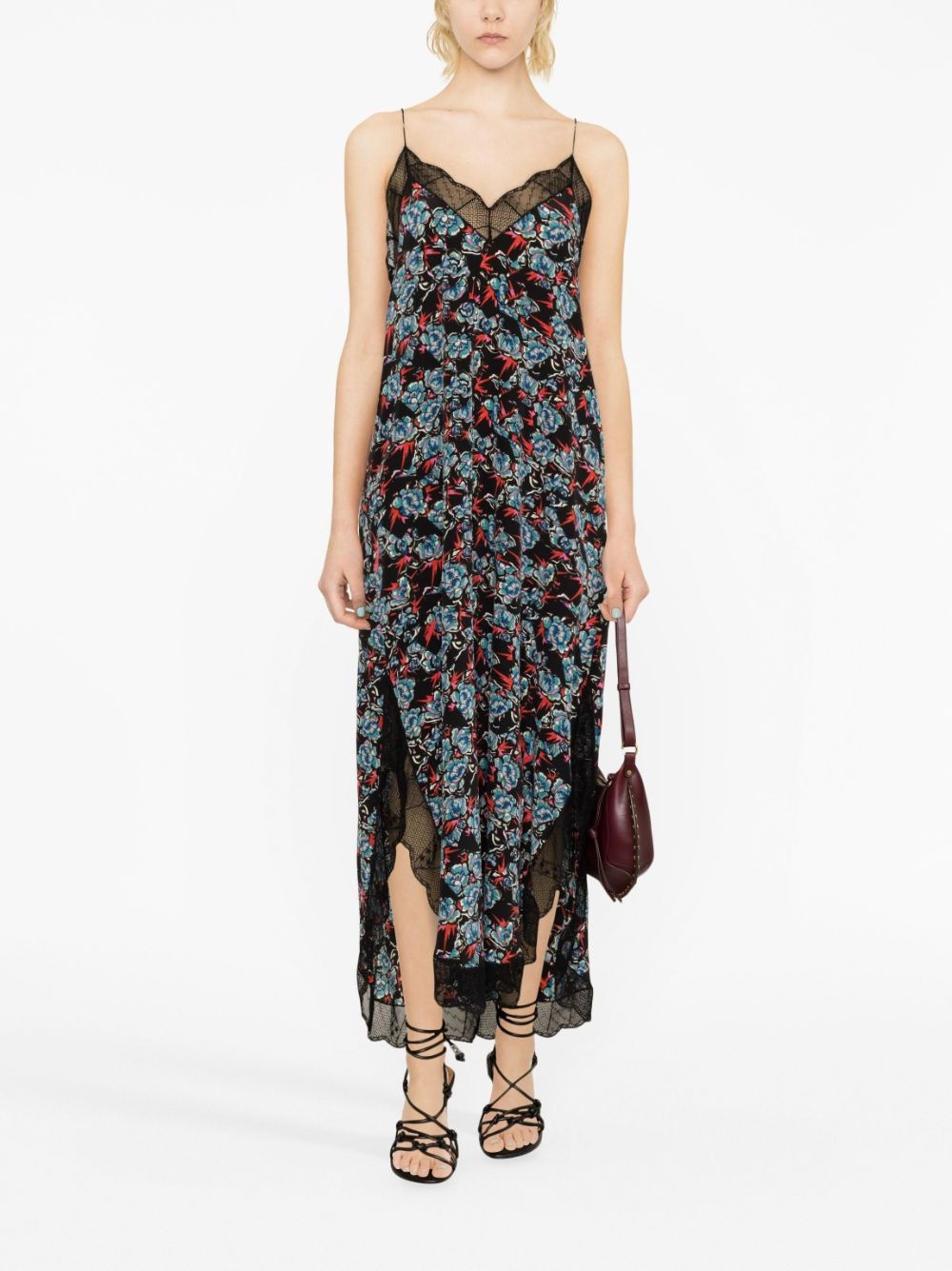 Risty floral-print silk slip dress - 2
