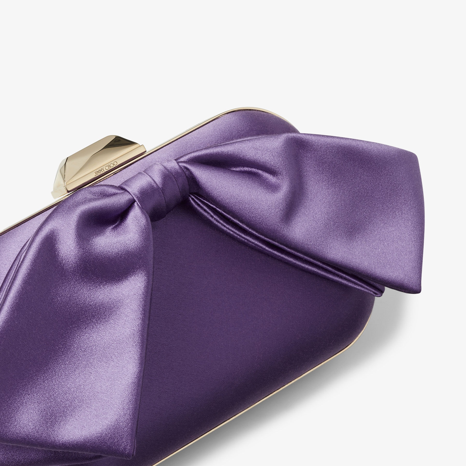 Cloud
Wisteria Satin Clutch Bag with Bow - 5