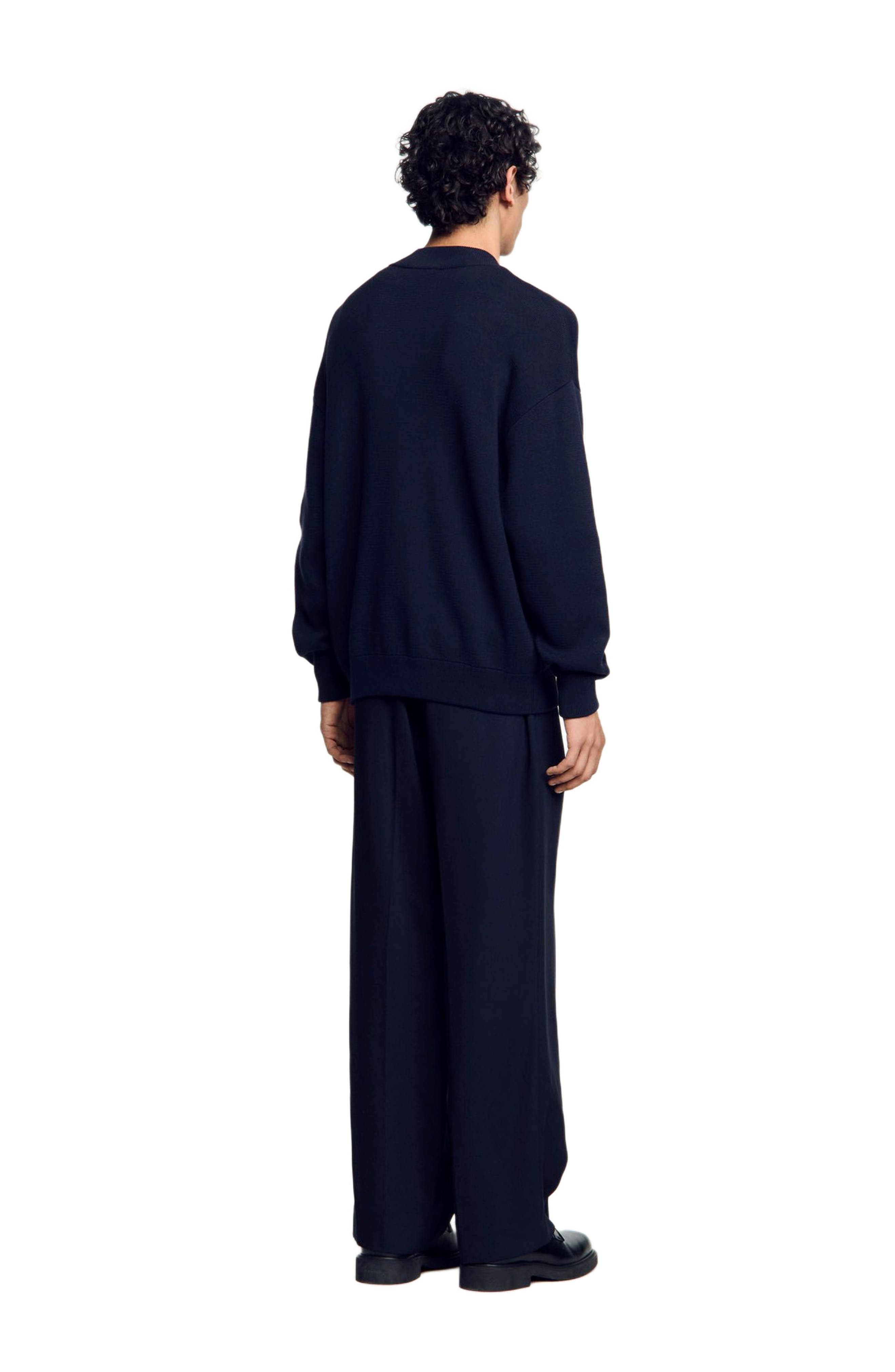 SANDRO Knit jacket in Navy Blue at Nordstrom - 2