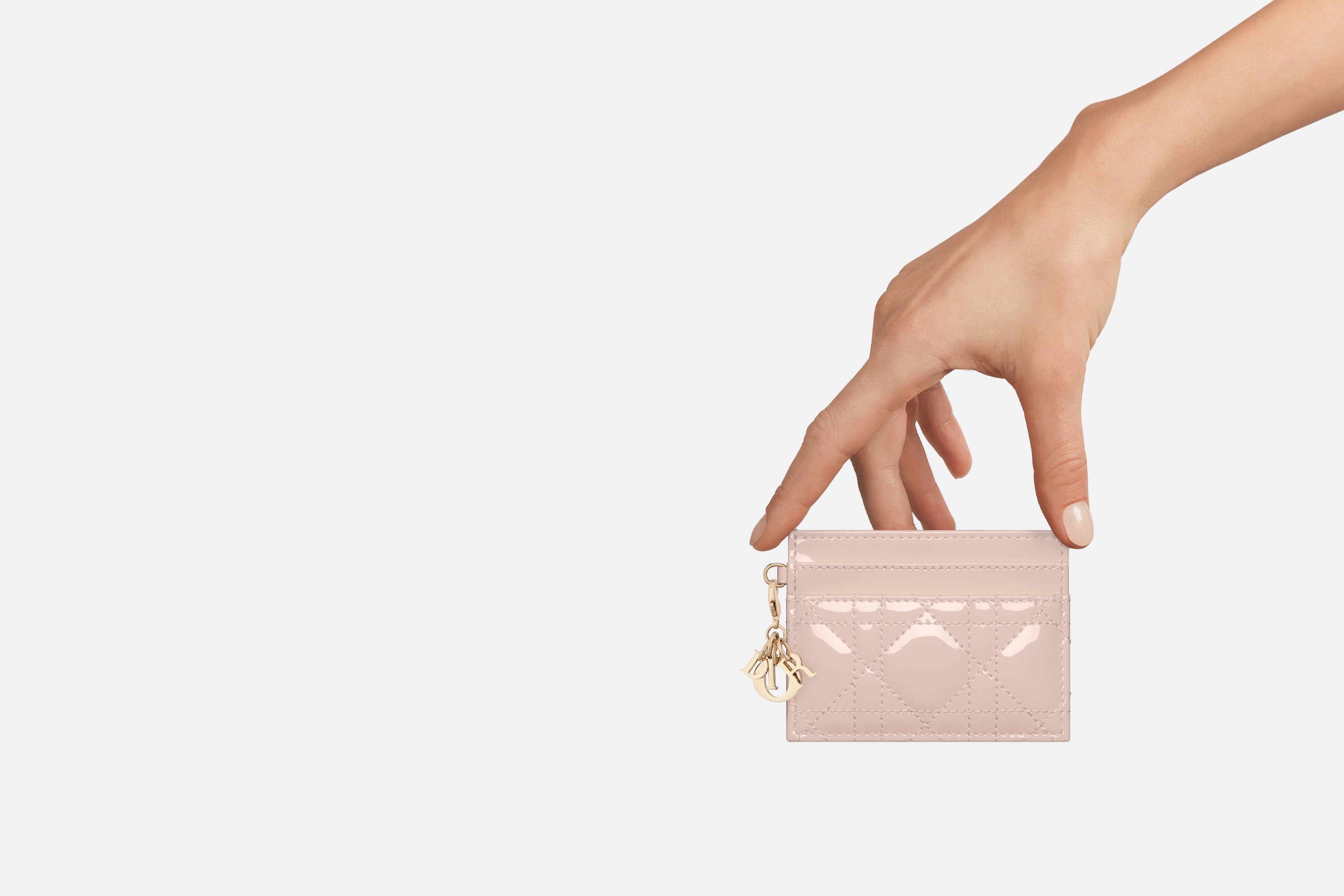 【華やかな魅力☆】Dior★Lady Dior Freesia カードホルダー DIOR | Dior Jolie Freesia カードホルダー カナージュ ラムスキン