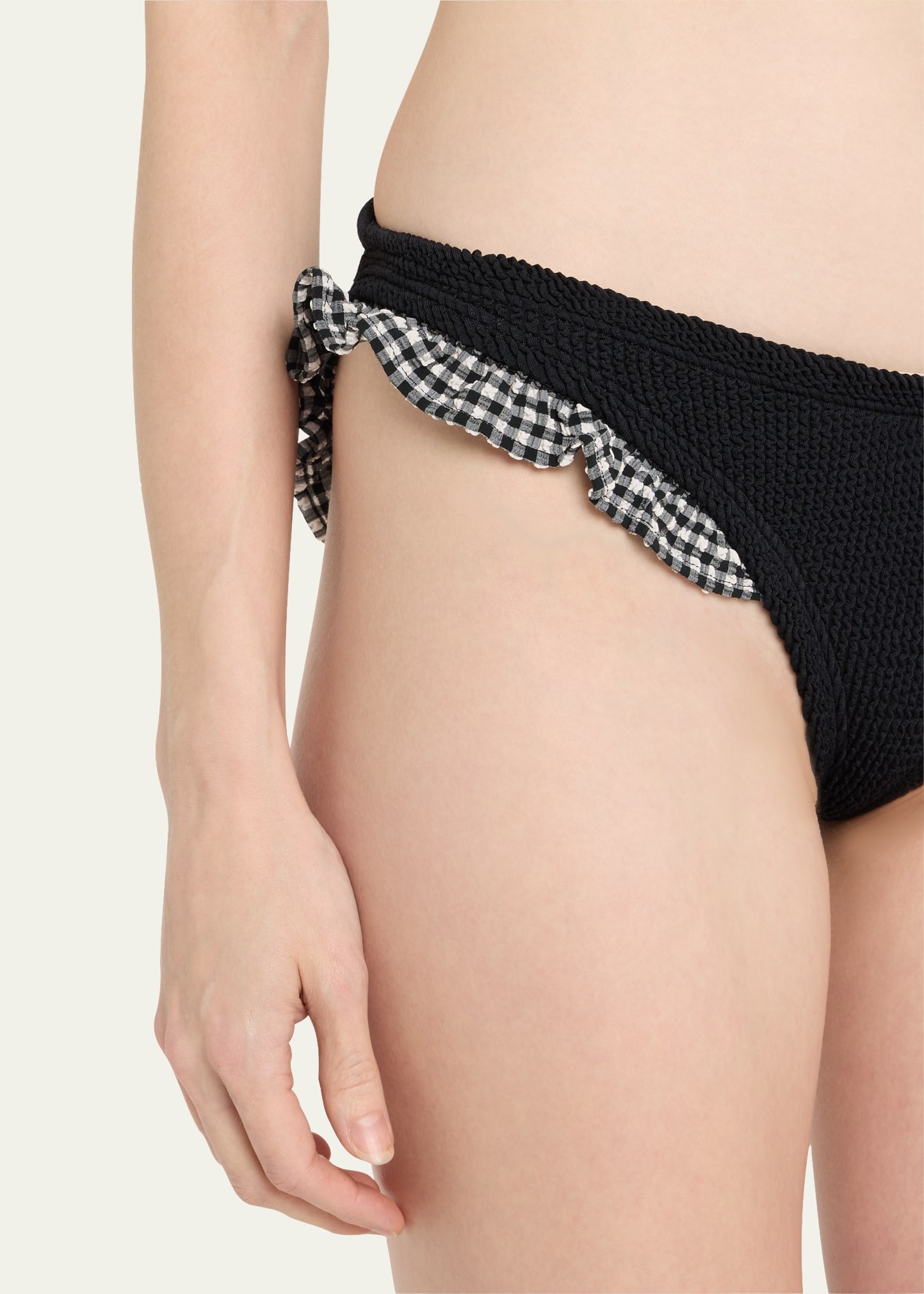 Gingham Trim Two-Piece Swimsuit - 4