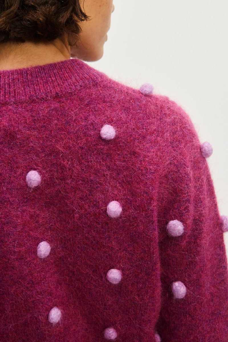 Elia Mulberry Cropped Cardigan 5