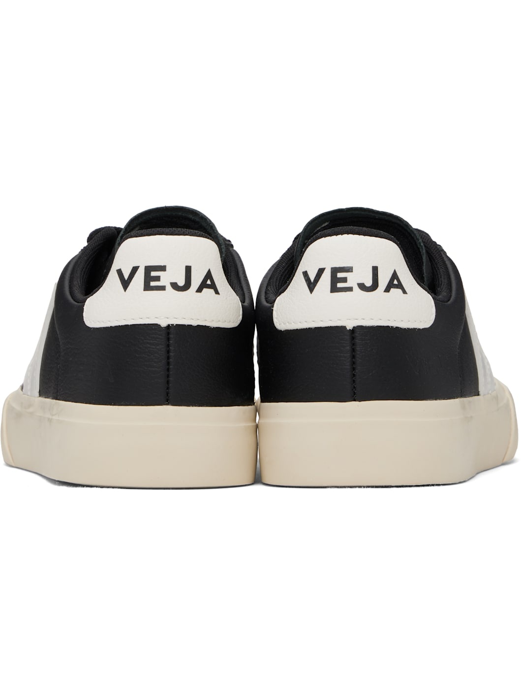 Black & White Campo Leather Sneakers - 2