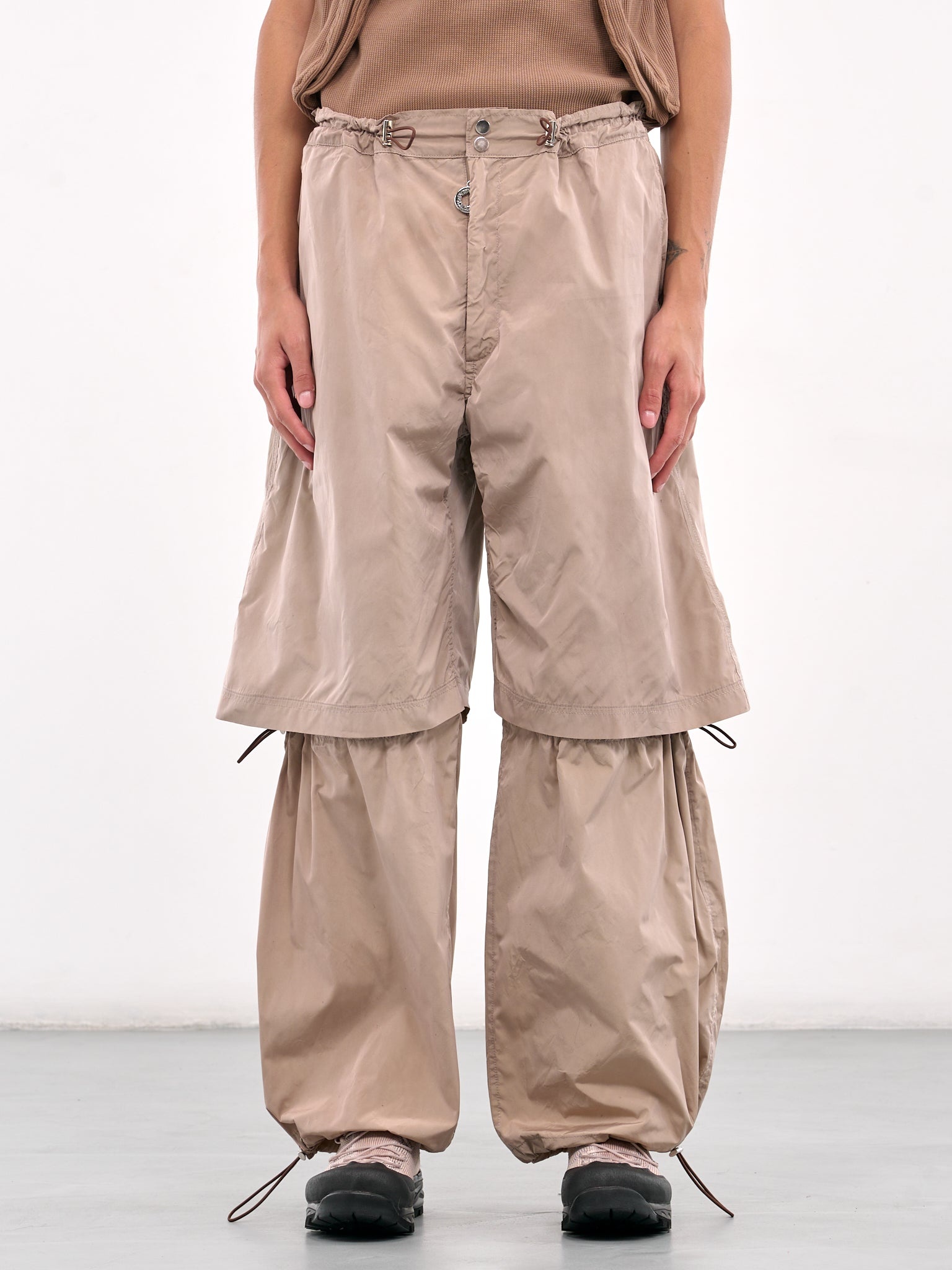 Layered Drawstring Trousers - 1