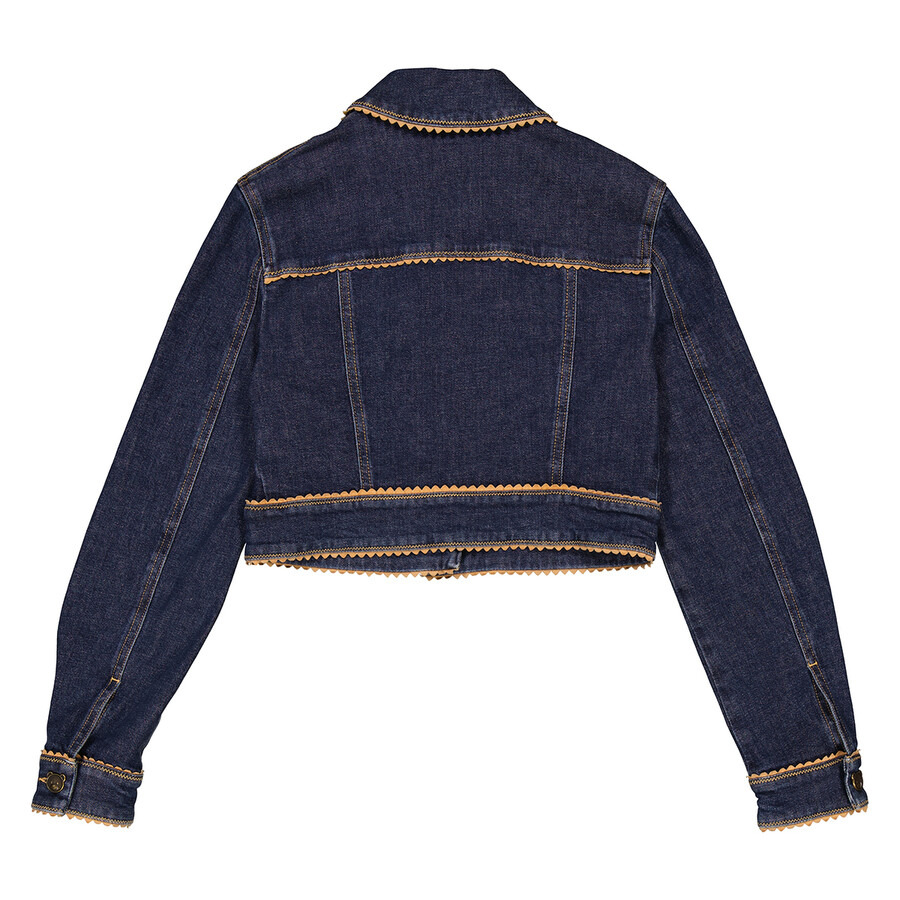 Moschino Passementerie Cropped Denim Jacket - 2