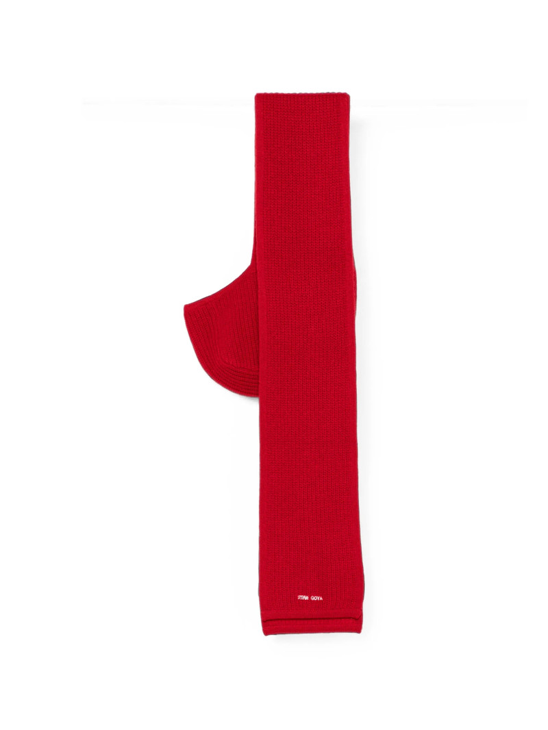 Stine Goya Ribbed-knit Logo-embroidered Scarf 1