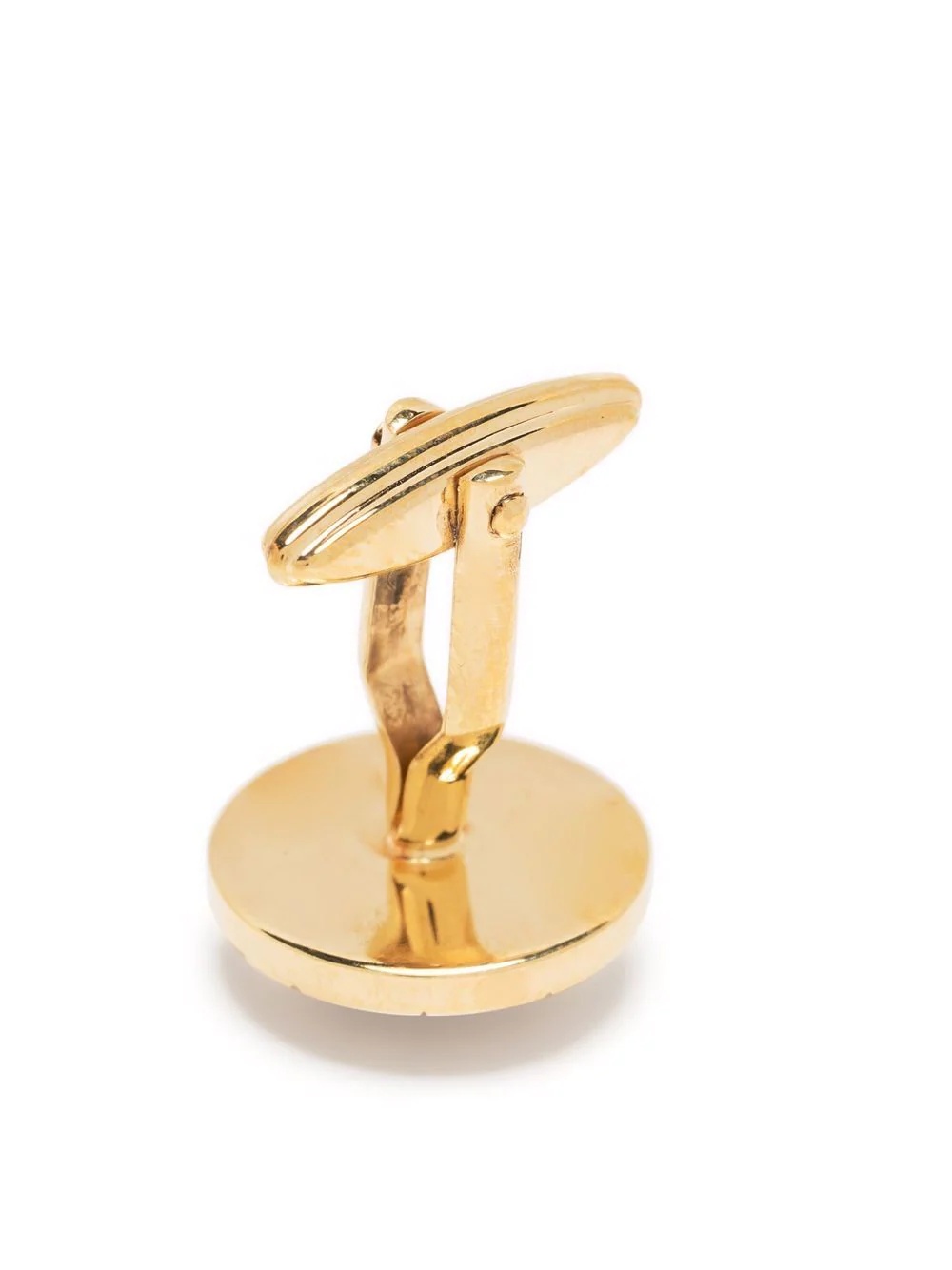 gold circular cufflinks - 2