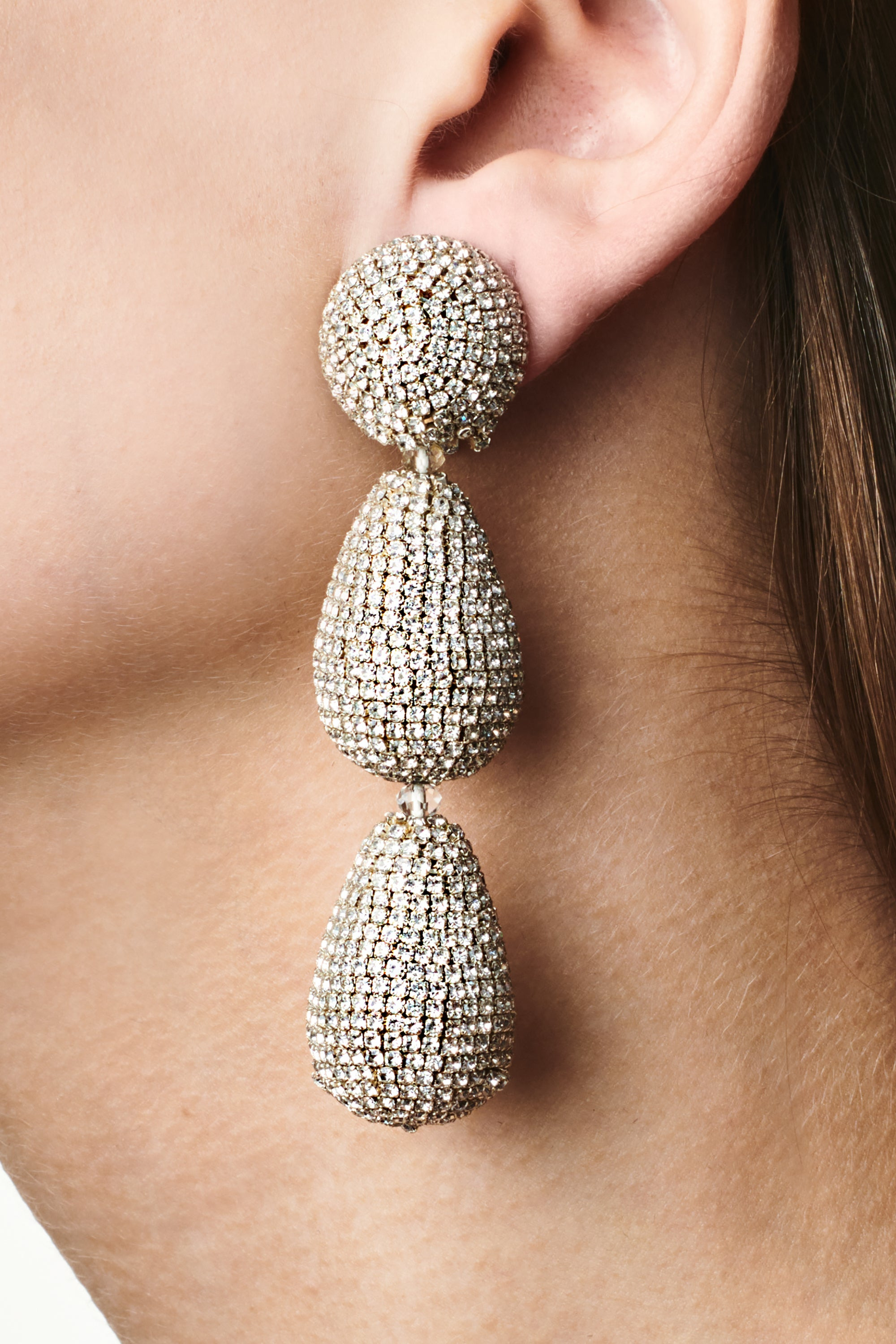 ARIELLE EARRINGS - CLEAR CRYSTALS - 2