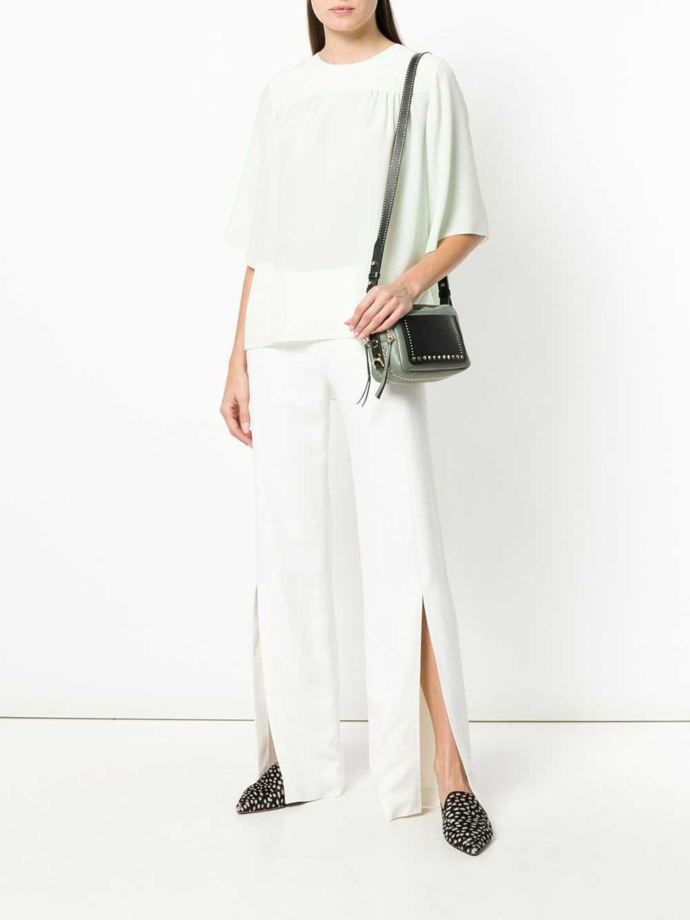 fluid trapeze blouse - 2