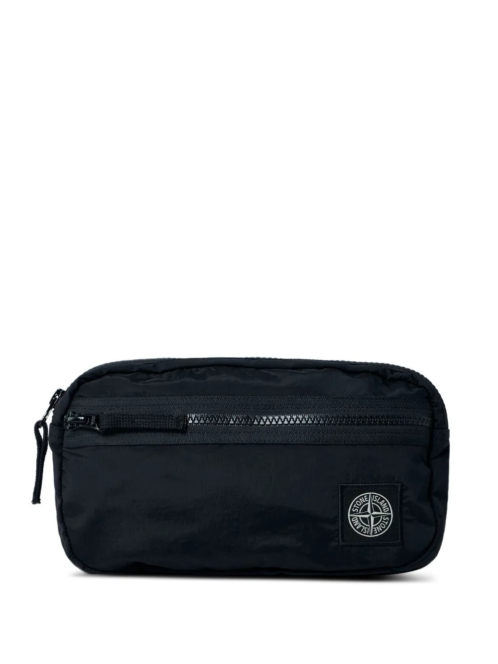 front-zip logo-patch belt bag - 1
