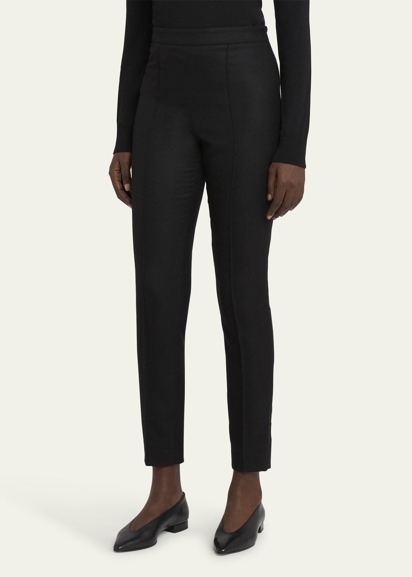 Mick Slim Leg Flannel Cashmere Trousers - 4