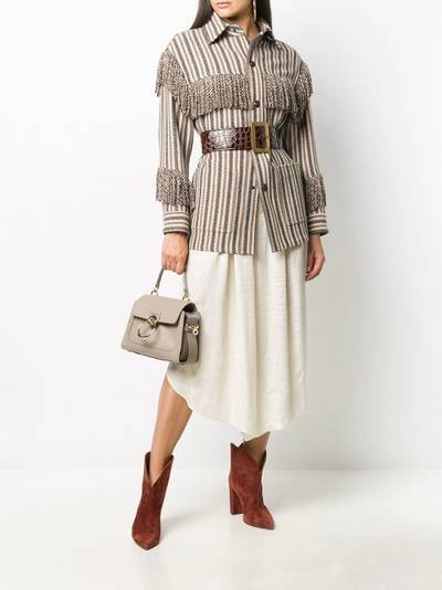 Etro lurex-stripe silk culottes outlook