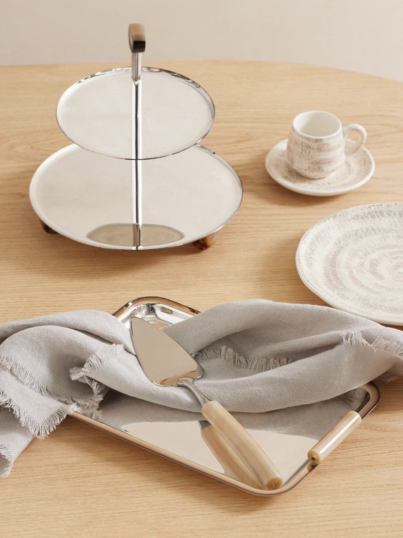 Brunello Cucinelli Silver-plated And Horn Tray outlook