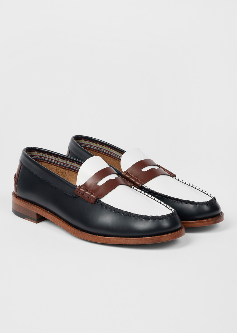 Paul Smith Colour-Block Leather 'Lido' Loafers outlook