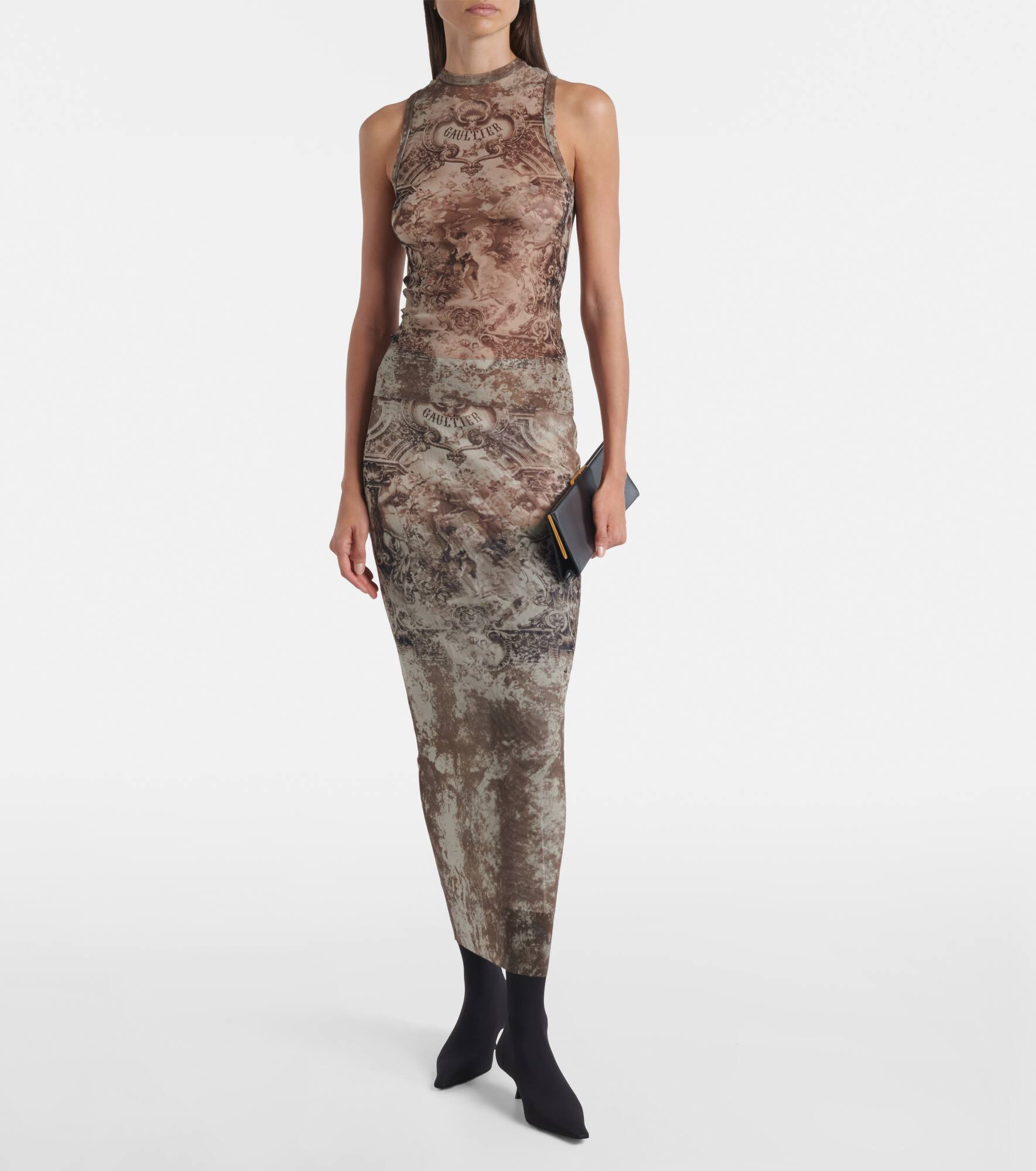 Médallion printed mesh tank top - 2