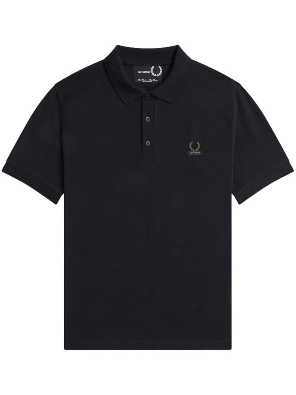 logo-embroidered cotton polo shirt - 1