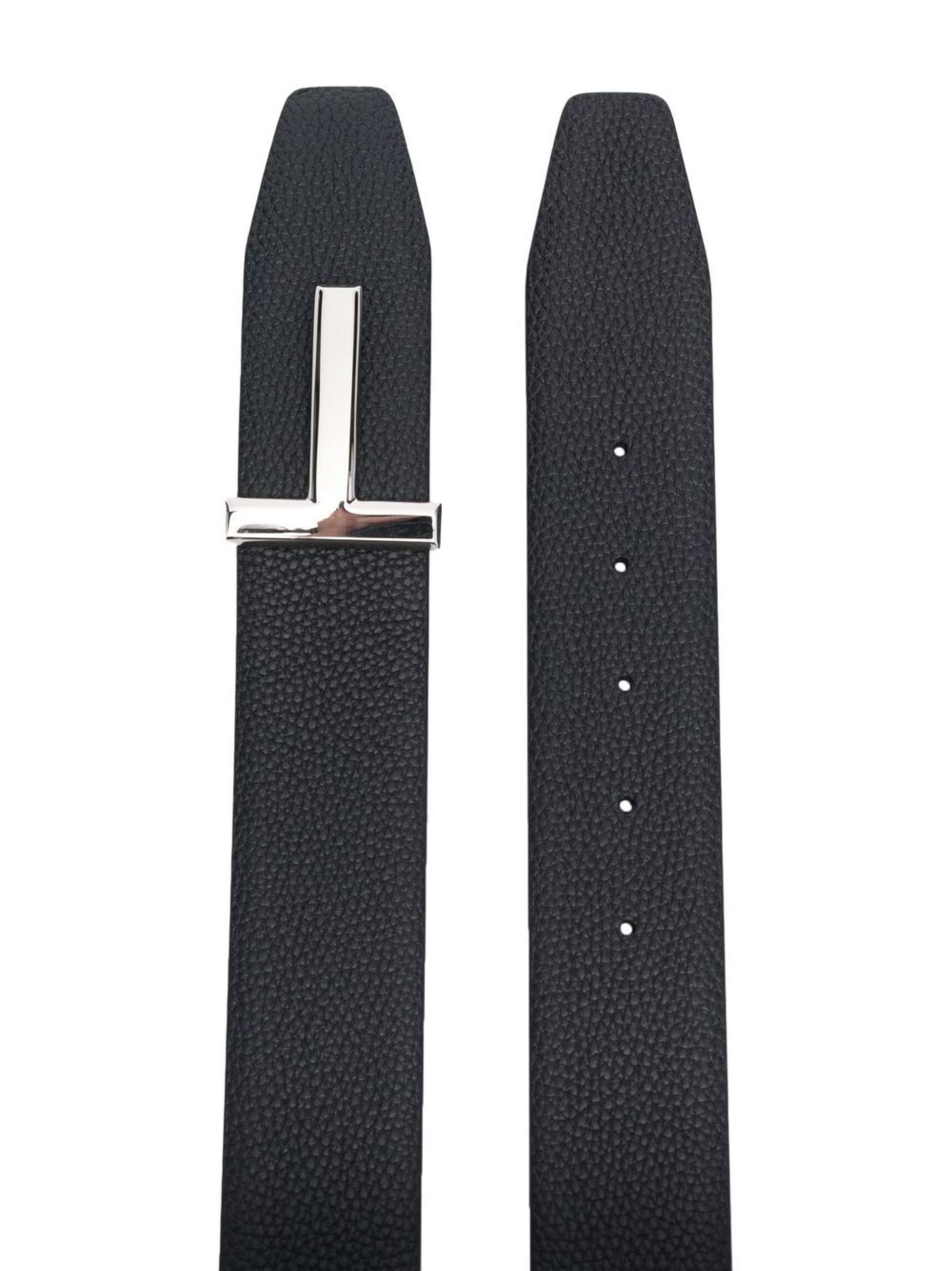 Blue Reversible Leather Belt - 2