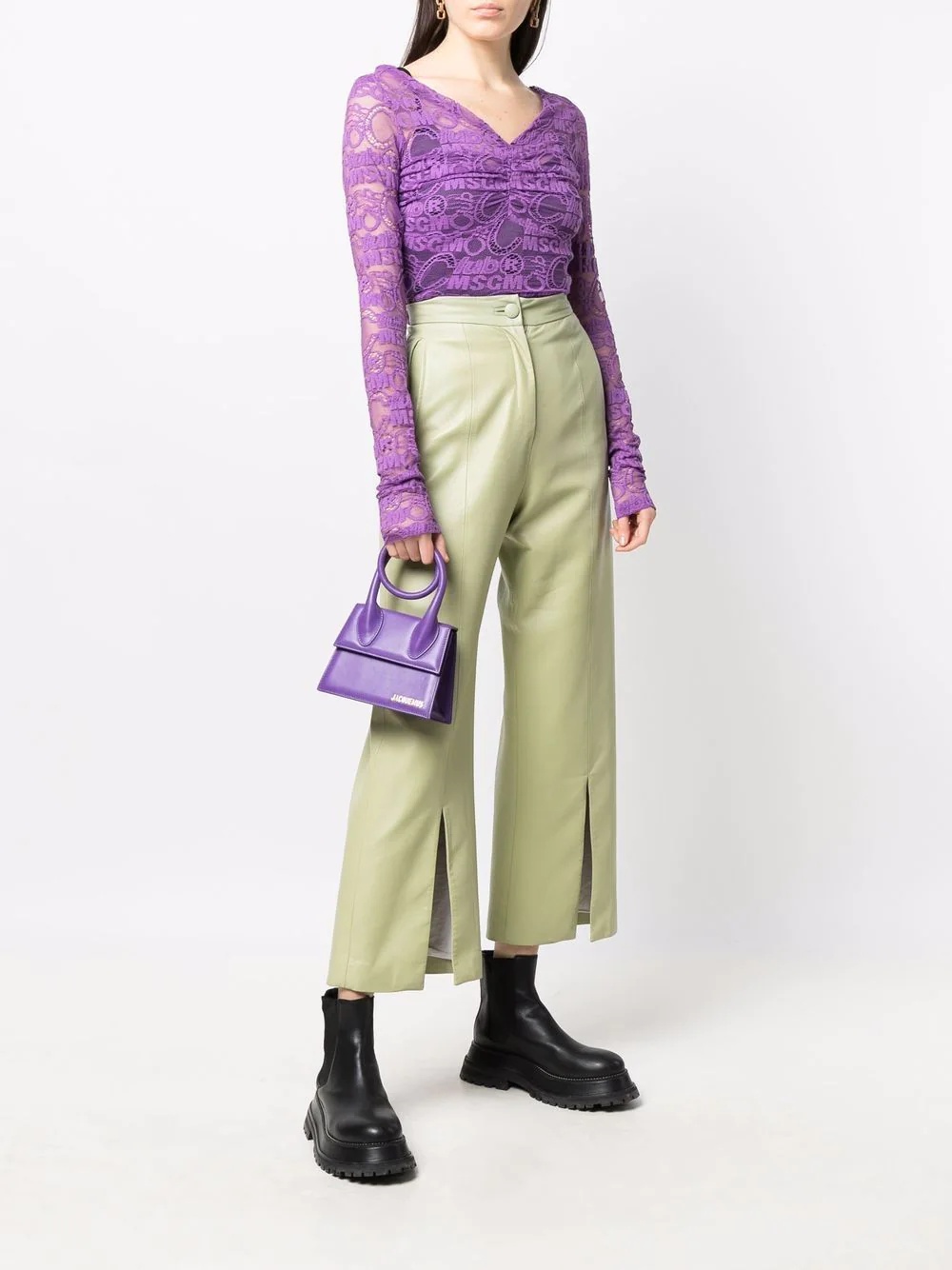 lace longsleeved top - 2