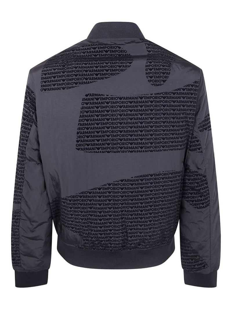 EMPORIO ARMANI logo-print bomber jacket outlook