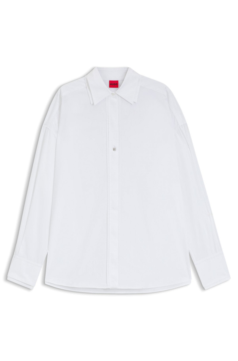 REGULAR-FIT BLOUSE WITH STACKED-LOGO BUTTON 1