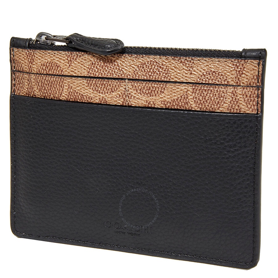 Coach Signature Canvas Blocking Card Case - 4