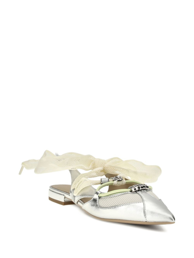 PINKO lace-up point-toe sandals outlook