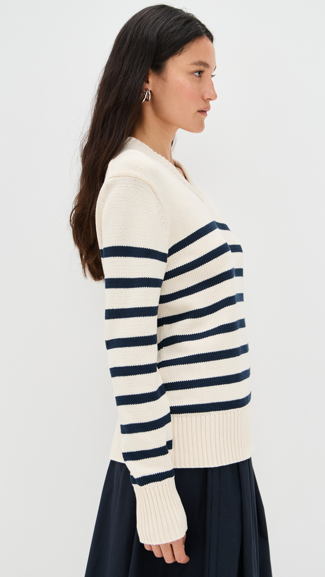 Cotton Kate V Neck Pullover - 4