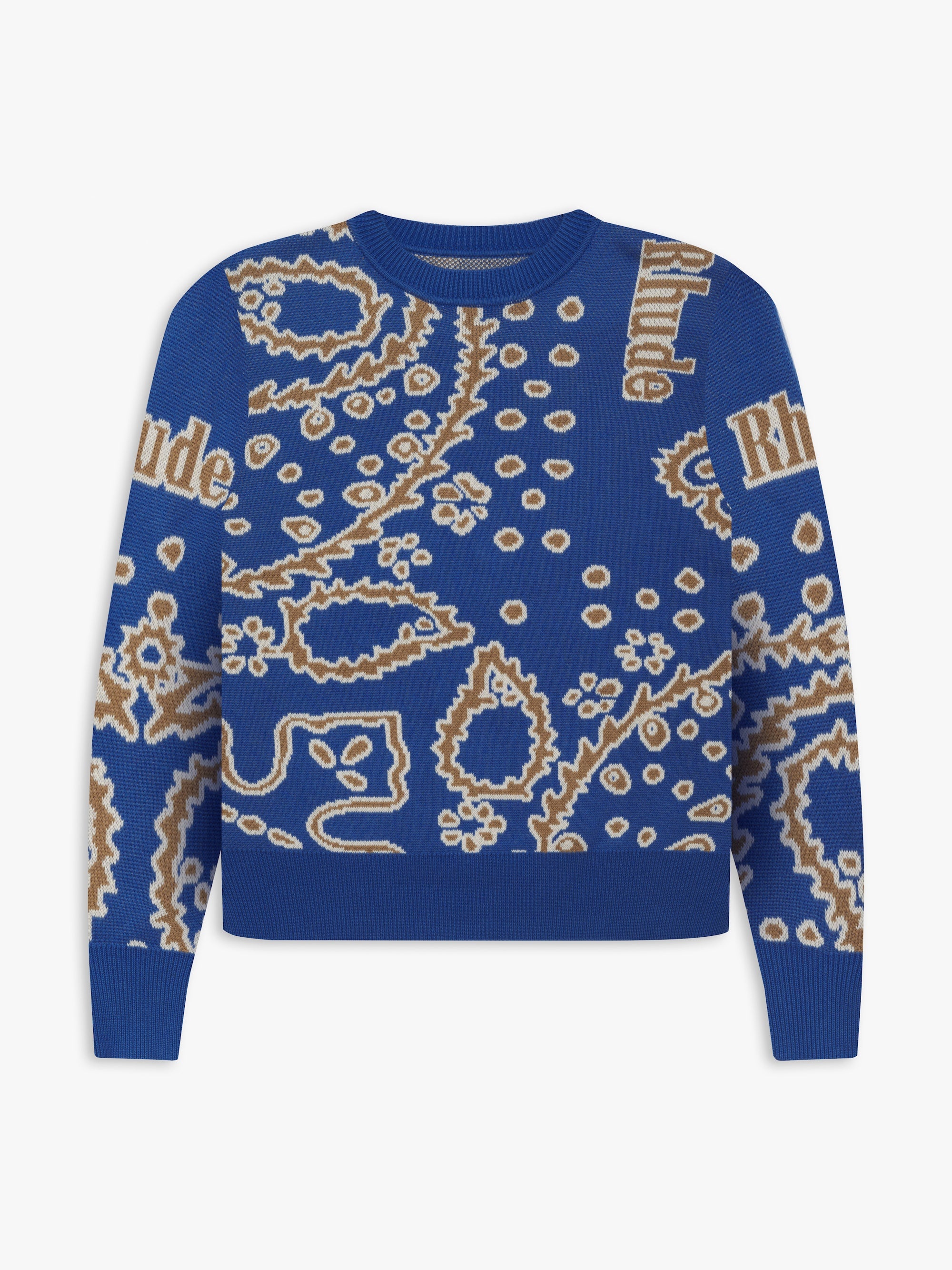 BANDANA KNIT CREWNECK - 1