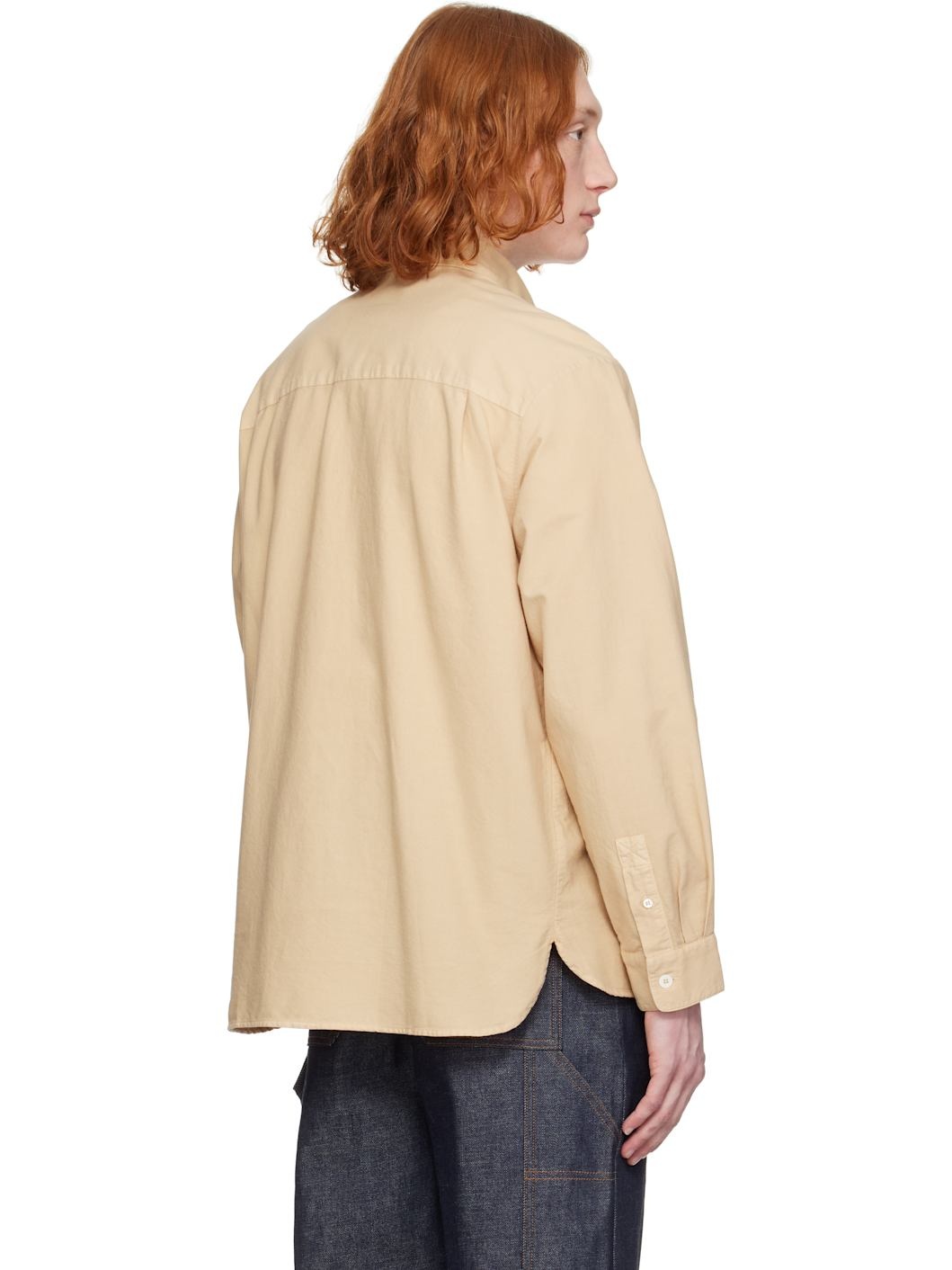 A. P.C. Beige Mateo Logo Shirt - 3