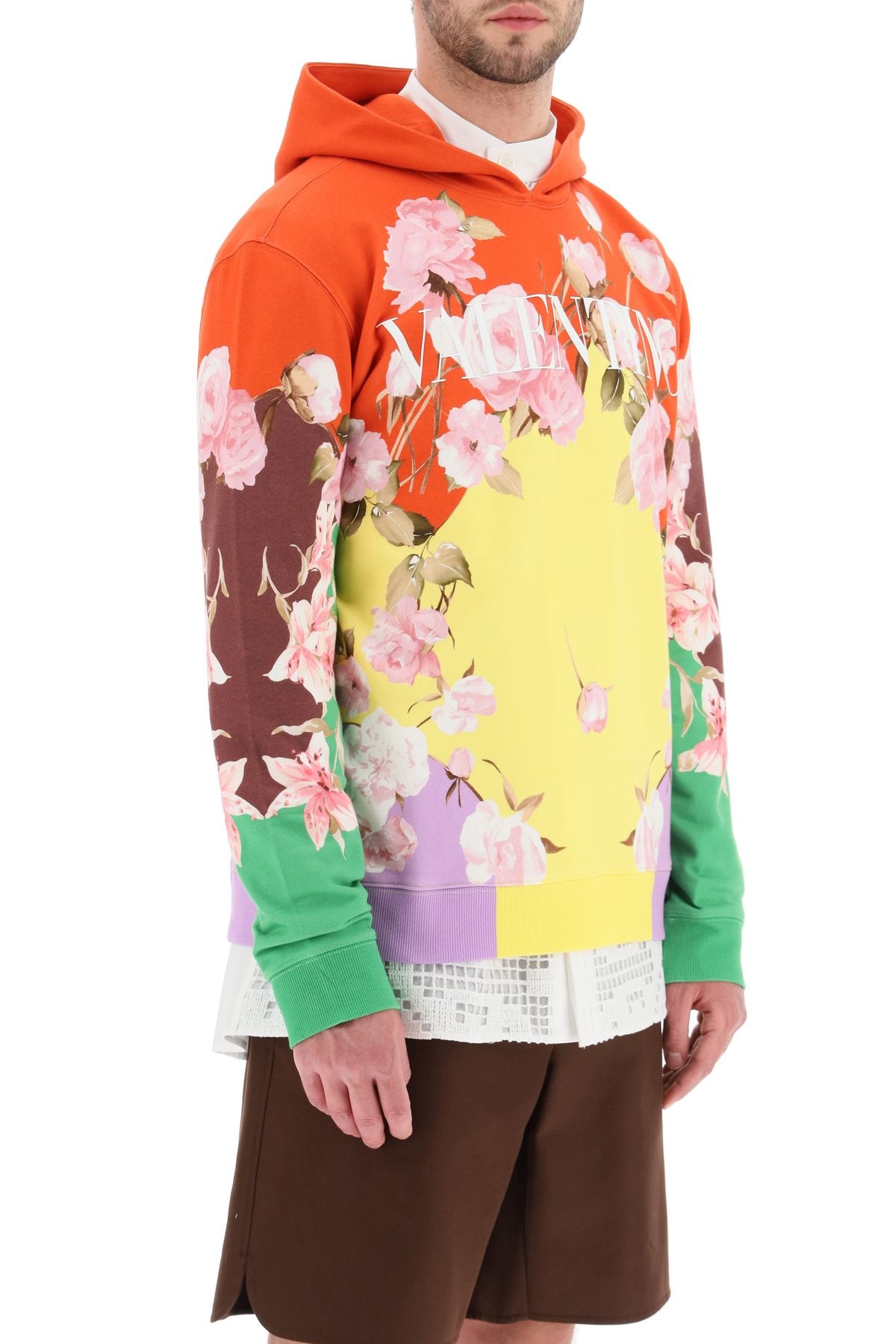 FLYING FLOWERS PRINT HOODIE - 3