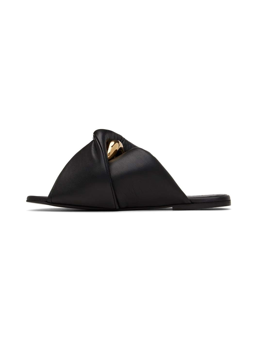 Black Chain Twist Sandals - 3