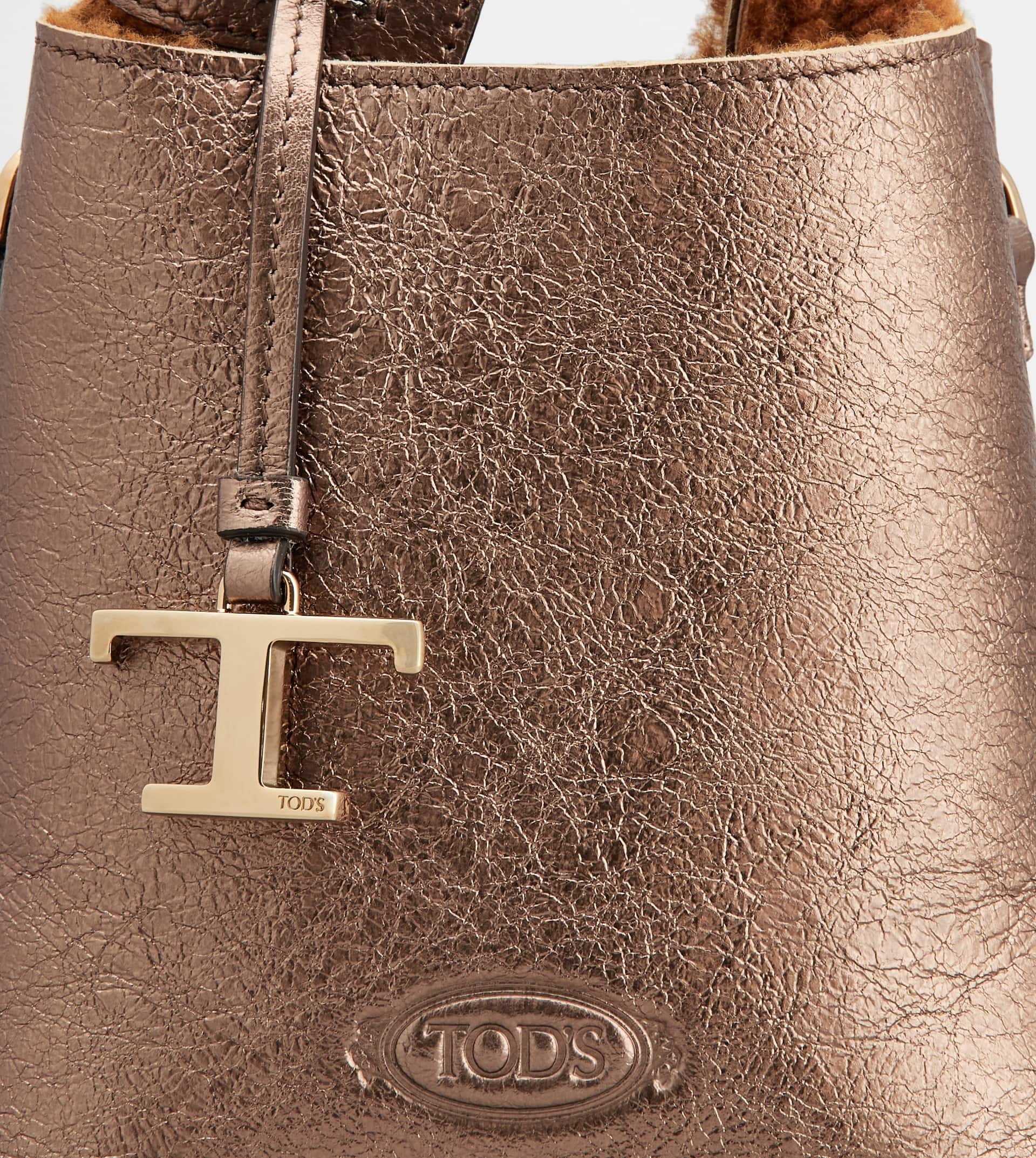 MICRO BAG IN LEATHER - BROWN - 4