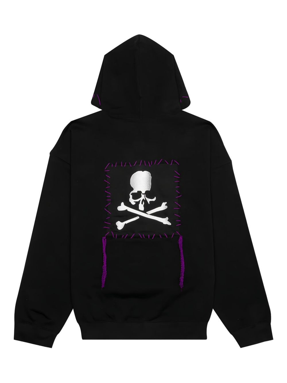 hand-stitched embroidered-logo hoodie - 2