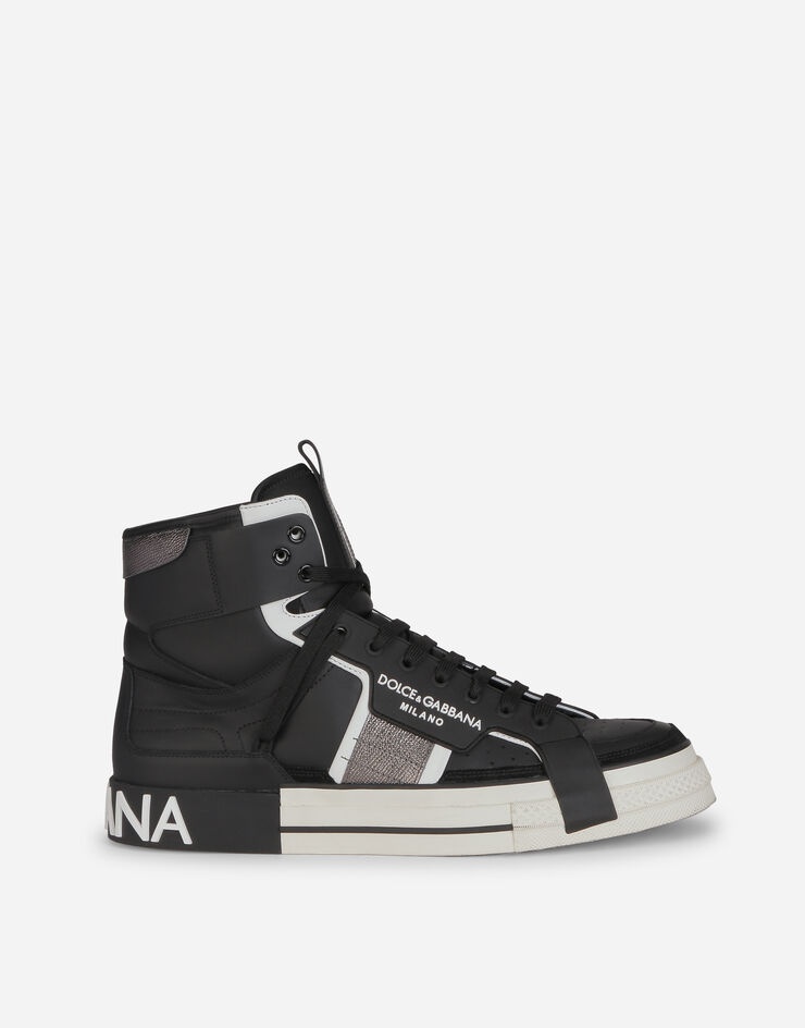 Calfskin 2.Zero custom high-top sneakers with contrasting details - 1