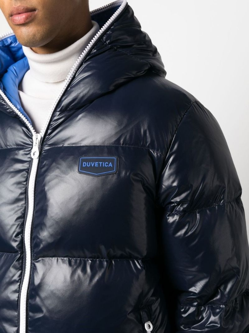 logo-patch feather-down puffer jacket 5