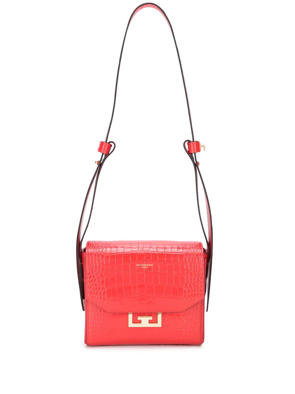 small crocodile-effect Eden shoulder bag - 1