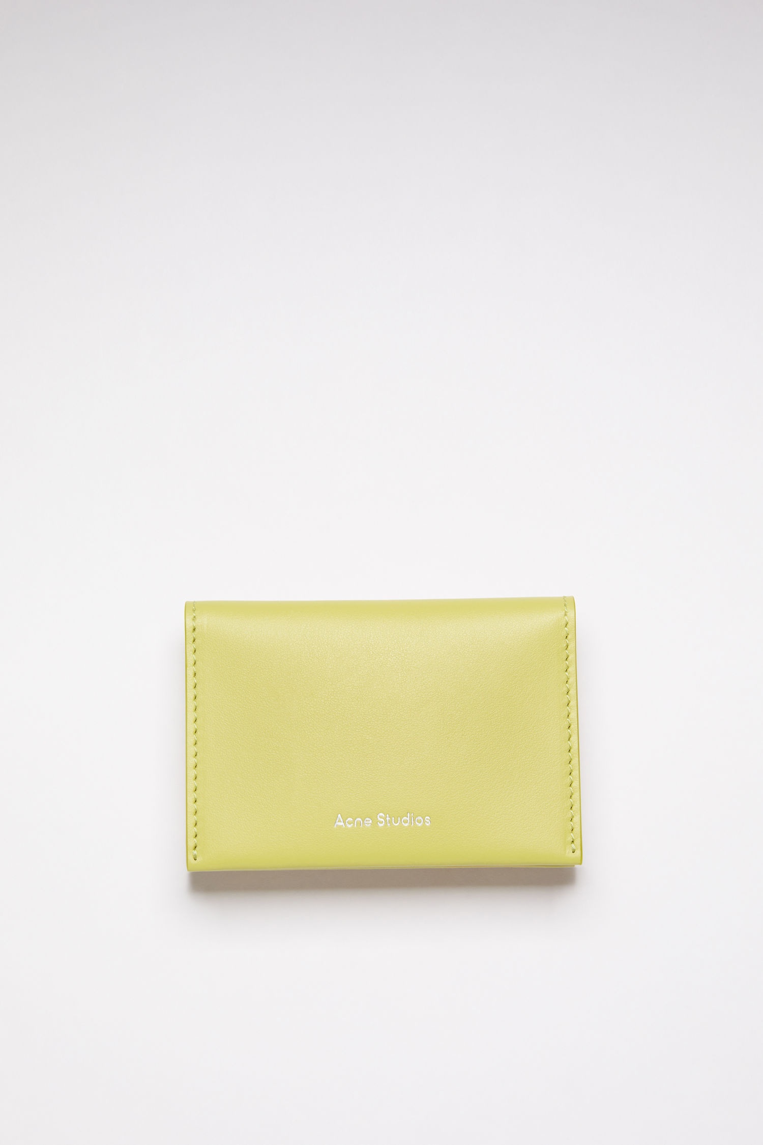 Leather card case - Apple green - 1
