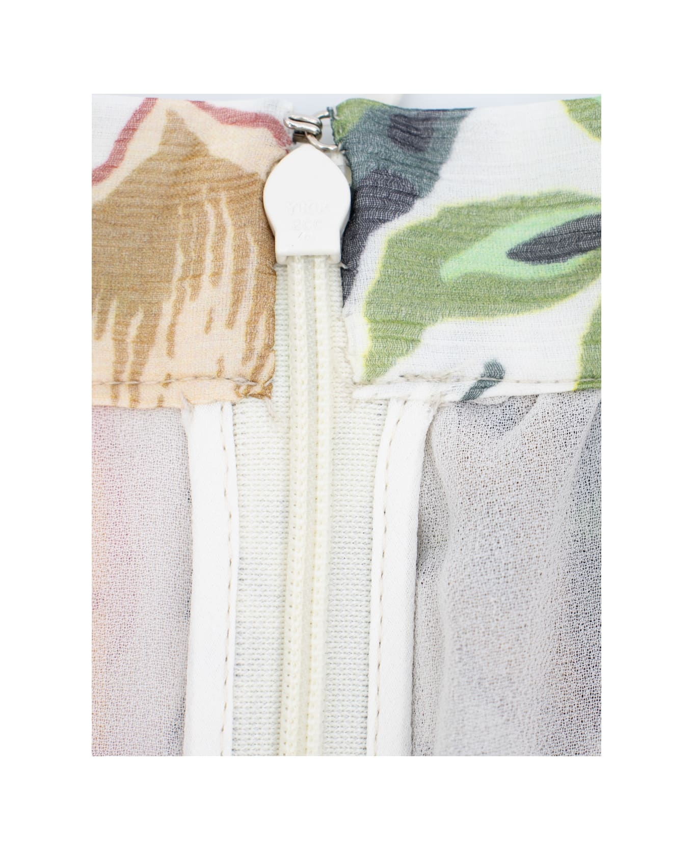 Multicolour Silk Long Skirt - 3