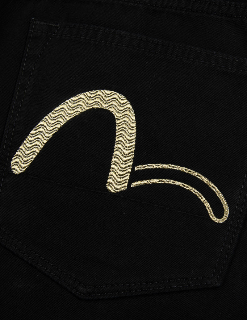 Wave Pattern Seagull Embroidery Cropped Carrot Fit Jeans #2017 9