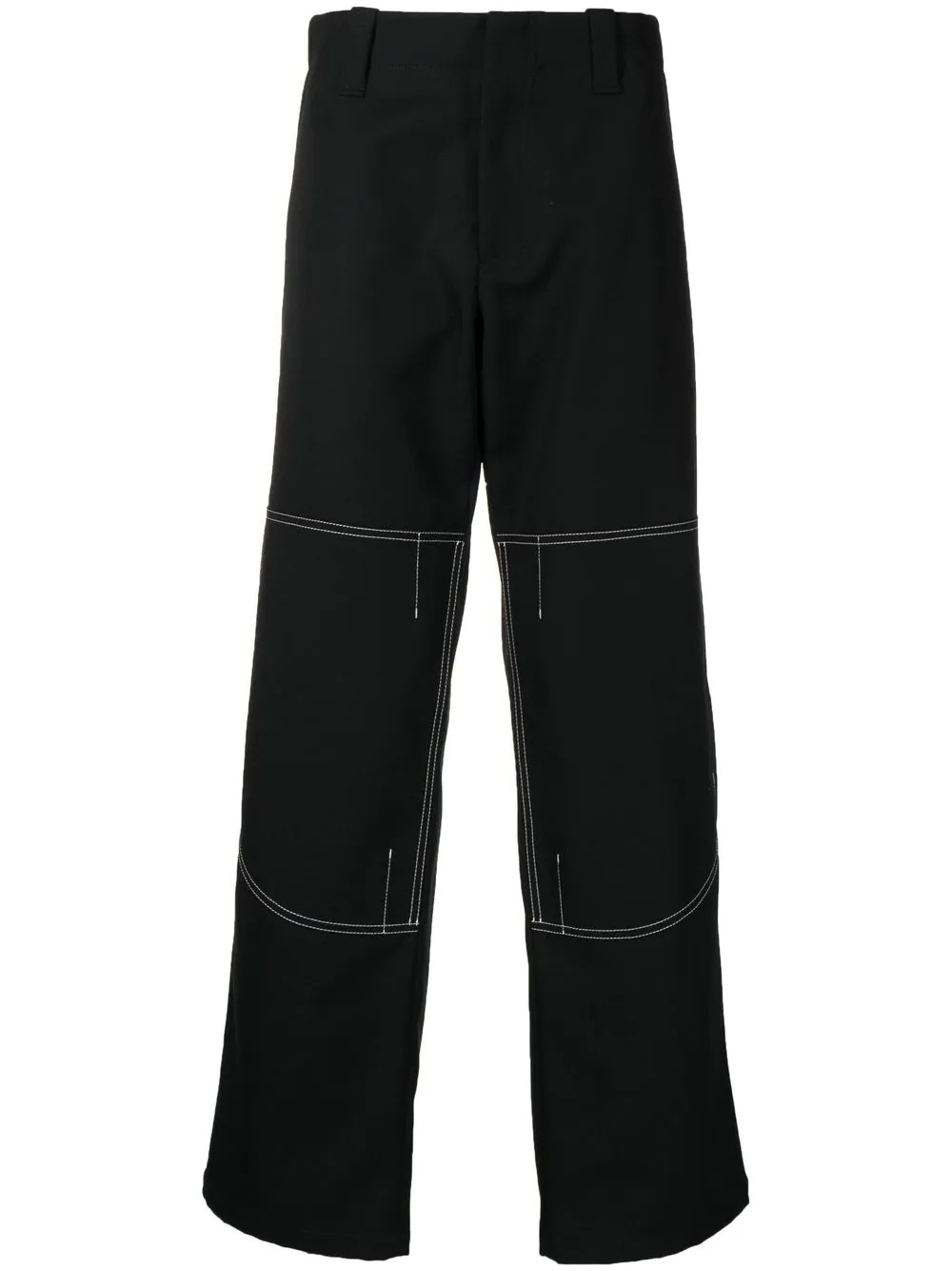 contrast-stitch trousers - 1