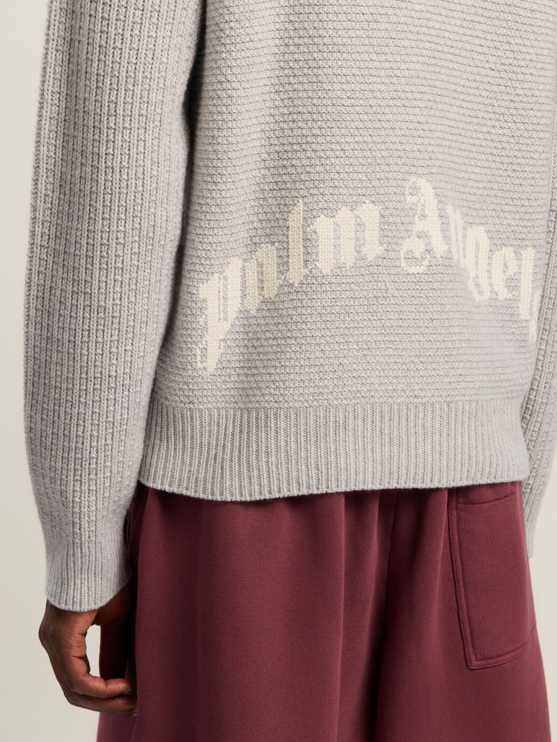 Curved Logo Ribbed Sweater 5