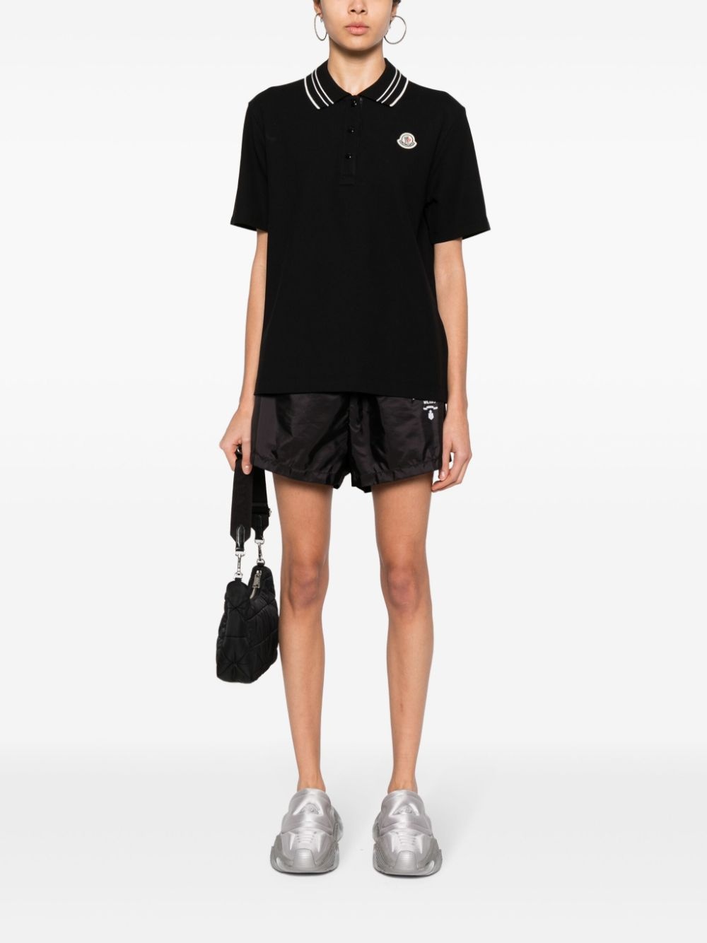 logo-patch polo shirt - 2