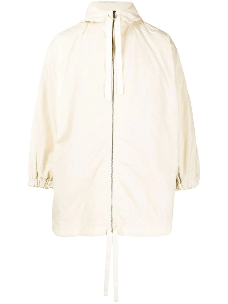 hooded drawstring cotton coat 1