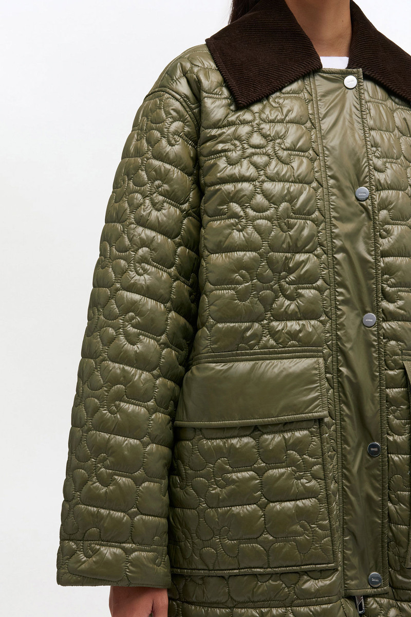 SHINY QUILT MIDI JACKET 4