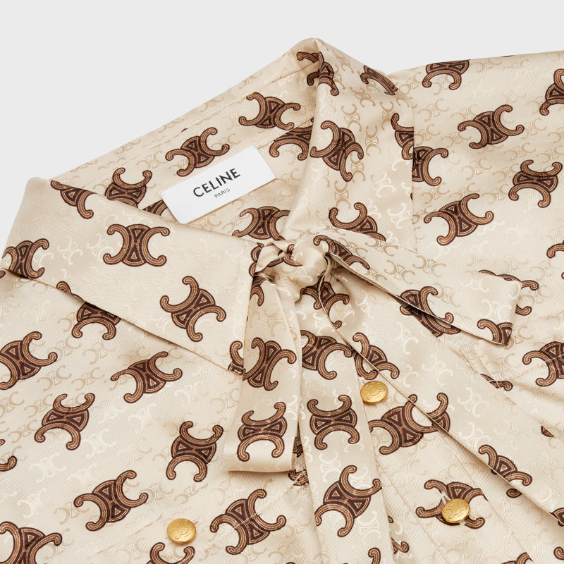 lavalliere dress in shiny matte silk 3