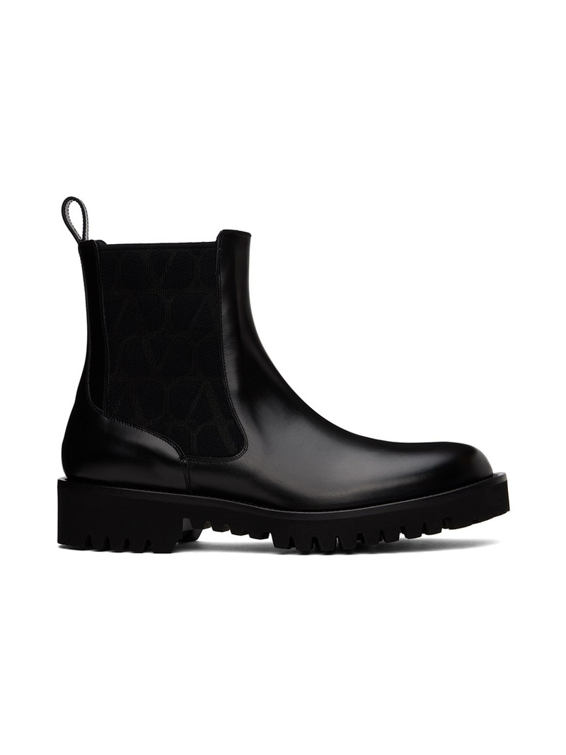 Black Beatle Chelsea Boots - 1
