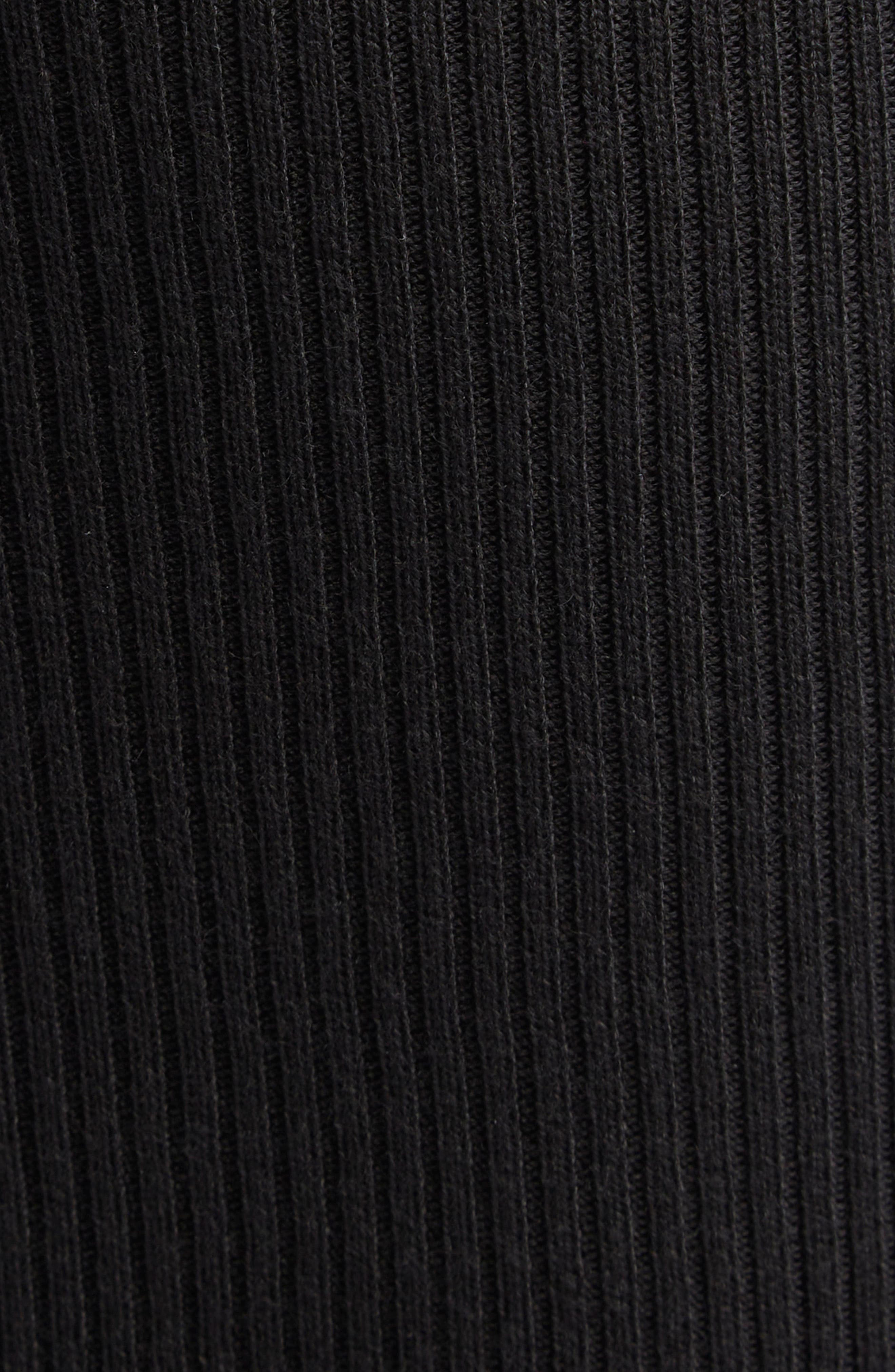 Rick Owens Long Sleeve Rib Virgin Wool Sweater Dress in Black at Nordstrom - 6
