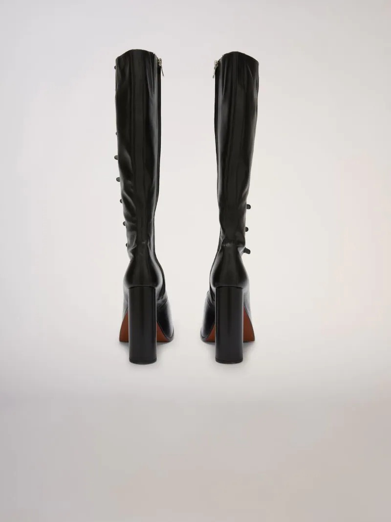 "A" BUCKLE KNEE BOOTS - 3