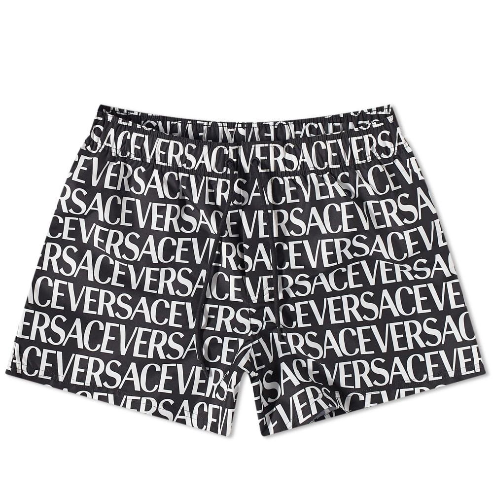 Versace All Over Logo Swim Short - 1