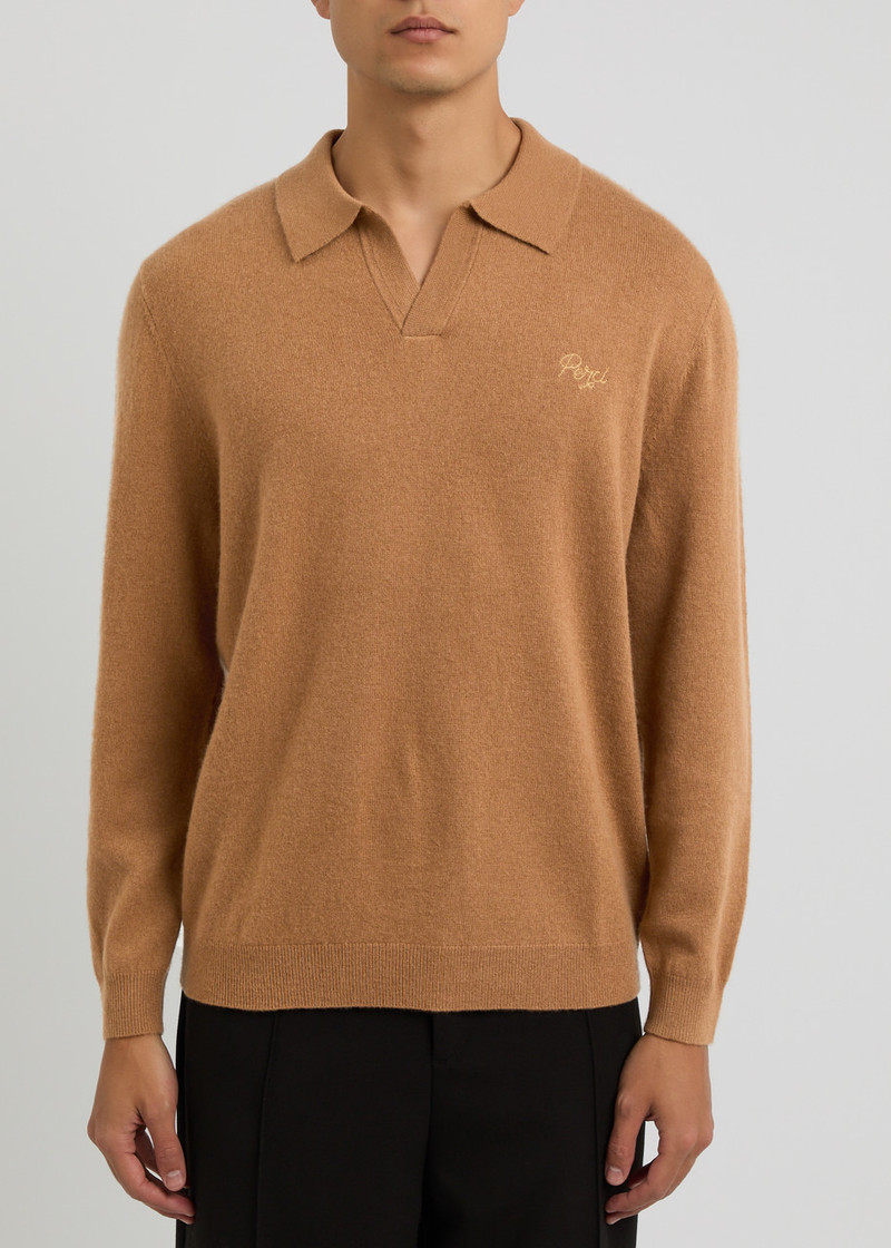 PERCIVAL Percival Network Wool-blend Polo Jumper outlook